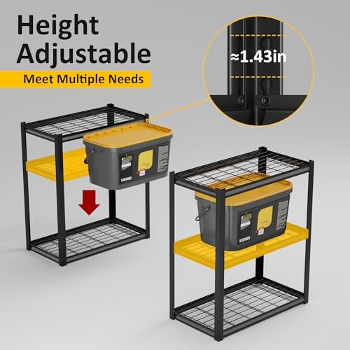 Durstruct 3 Tier Garage Shelving 1500LBS Loads Industrial Shelf 24"x16"x36"