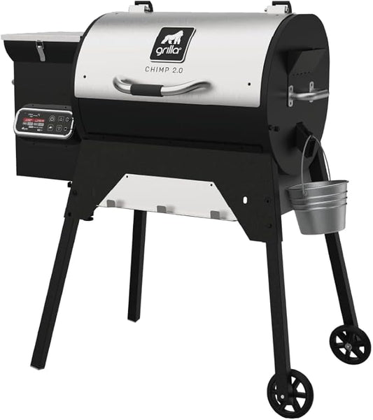 GRILLA Chimp 2.0 Tailgater Pellet Grill with Foldable Design, Wifi Connectivity, Compact Design, For Outdoor Grilling, Tailgating, and BBQ