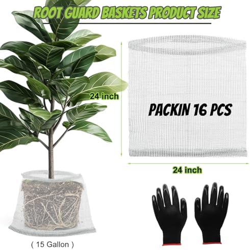 16 Pcs Gopher Baskets 15 Gallon Root Guard Proof Stainless Wire Steel Trap