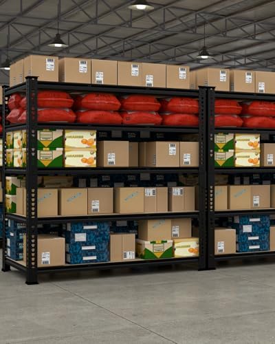PrimeZone 3250 LBS Heavy Duty Garage Storage Shelves, 5 Tier Metal Shelf
