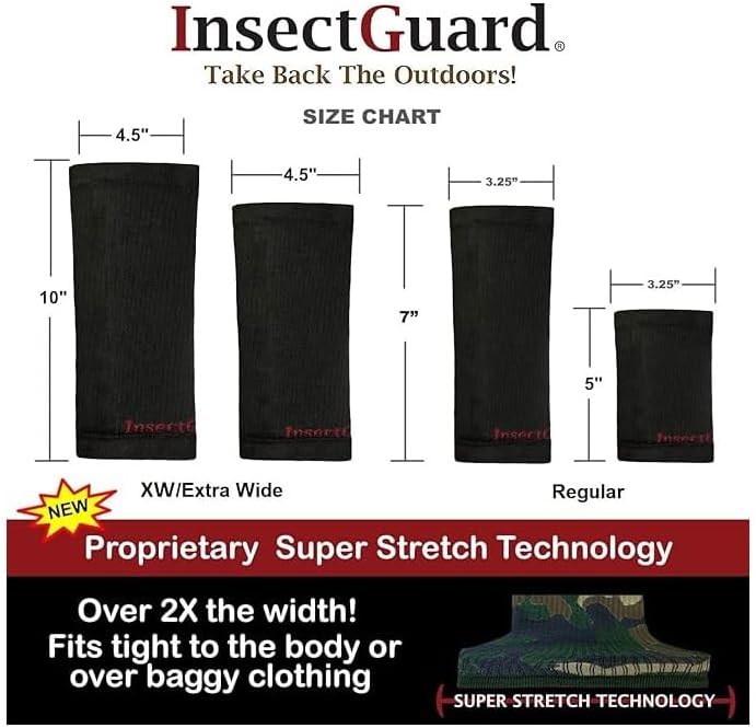 Tick Gaiters - ZipOn Permethrin Treated, Ticks, Mosquitoes, Flies & More Insect Repellent, Unisex Adult
