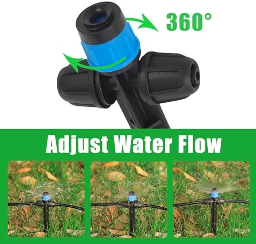 25 Pcs Drip Irrigation Fan Emitter for 1/4" Irrigation Tubing