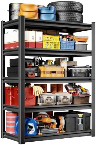 2500LBS Heavy Duty Metal Storage Rack, Garage Shelving Unit