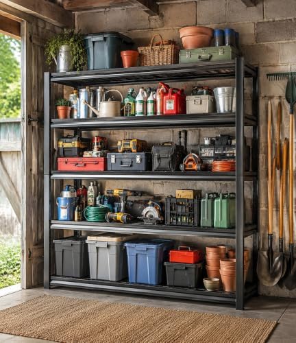 PRESTELION Garage Shelving 3000 LBS Adjustable Metal Storage Shelves