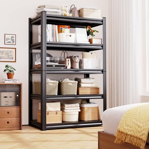 72''H 45''W 20" D Storage Shelves Garage Shelving,Adjustable 5 Tier Utility Steel Shelf, Heavy Duty Metal Shelving, Shelving Units and Storage Rack fo Kitchen Pantry Laundry