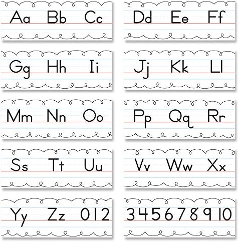 Creative Teaching Press Core Decor Traditional Manuscript Alphabet Line Bulletin Board (10170), Woodland Fun