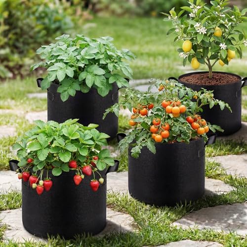 Songrey 10-Pack 10 Gallon Grow Bags