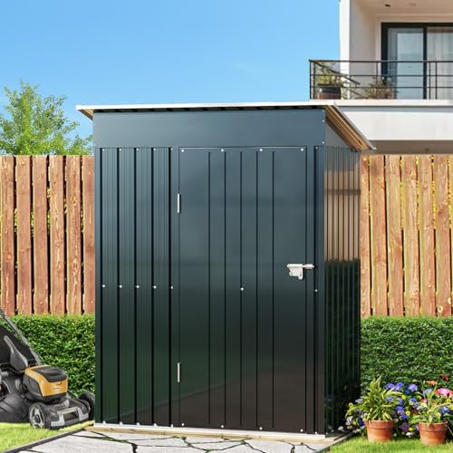 Breezz Vertical Outdoor Steel Storage Shed, 5 x 3 ft
