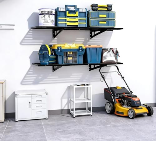 Garage Wall Shelving 2-Pack 2x4ft Garage Shelving（24-inch-by-48-inch）