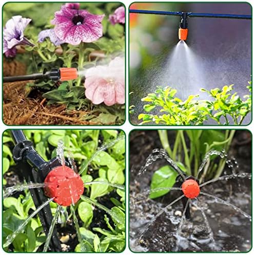 Drip Irrigation Kit, Drip Irrigation System for Garden with 1/4" Irrigation Tubing DIY Saving Water Automatic Watering System for Garden, Greenhouse, Flower Bed, Patio, Lawn