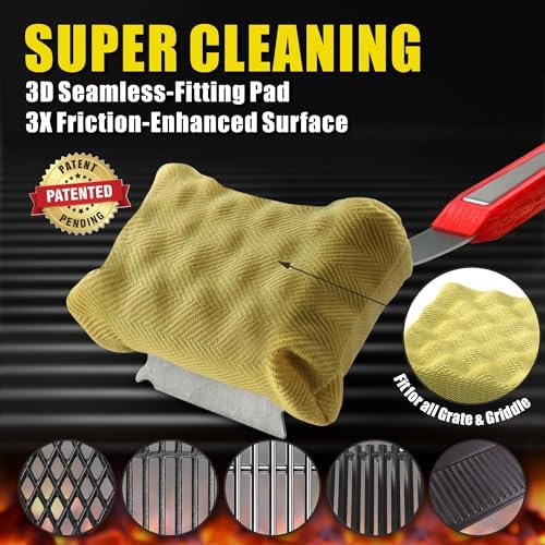 GRILLART SteamWizards Grill Brush Bristle Free, Seamless-Fit Scrub Scraper