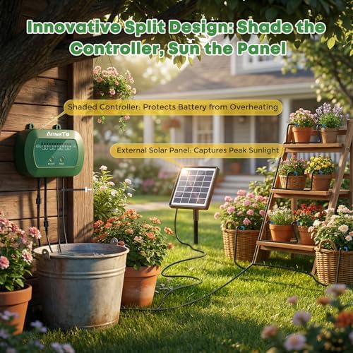 Solar Drip Irrigation System, Split Automatic Watering for Balcony
