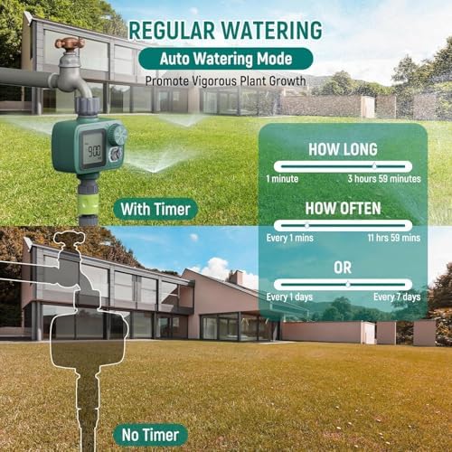 Sprinkler Timer, Programmable Hose Timer with Automatic Watering System