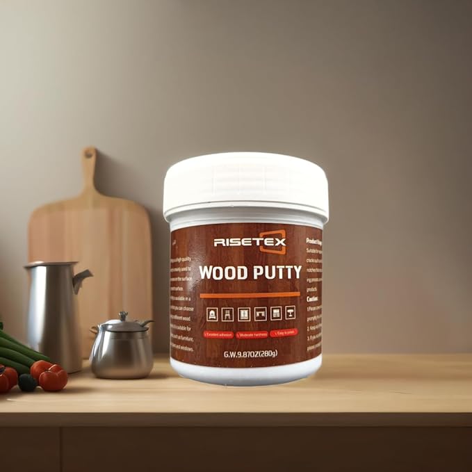 Wood Filler Putty,9.87 Ounce Wood Filler Stainable and Paintable,Natural Putty,Wooden Repair Kit for Quickly Repair Any Breaks,Cracks,Chips,Defects in Wooden Furniture,Easy to Use and Sand