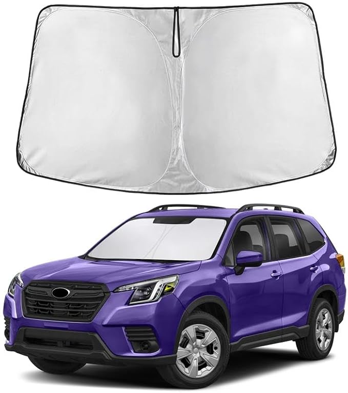 EcoNour Windshield Sunshade for Subaru Forester 2019-2025 | Custom Fit Car Visor Protector Keeps Interior Cool & Comfort | Foldable Window Shade Blocks UV Rays & Heat | Interior Protection Accessories