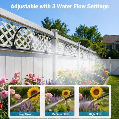 Thiswing 100FT 360° Adjustable Irrigation System with Water Timer