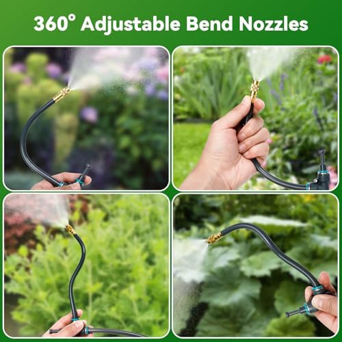 360°Adjustable Drip Irrigation System,100FT Irrigation System for Garden