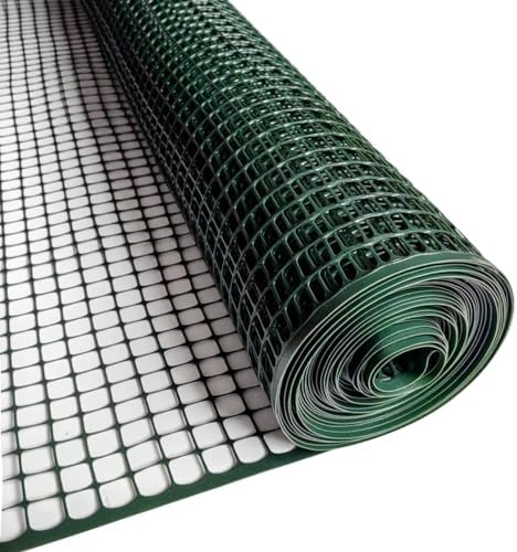 PotatoLife Green Plastic Garden Fence, Hardware Mesh, 4' x 50'