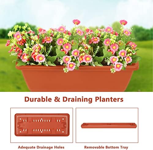Raised Garden Bed with Legs 4 Tier Vertical Herb Garden Planter, Brick Red