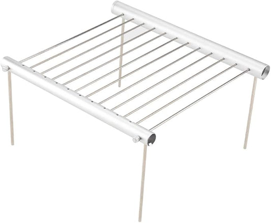 Acouto Portable Camping Grill Stainless Steel Folding BBQ Tube Backpackers Compact Charcoal Grill Picnics Backpacking -, Lawn & Garden