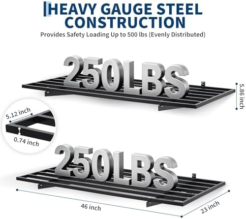 Heavy Duty Garage Wall Shelving 4-Pack,22.8"X46" Includes Gloves