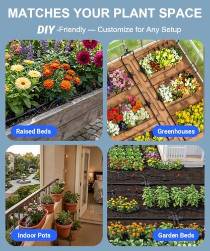 40FT Main tube1/2 Drip Irrigation System Kit with 40 Adjustable Nozzles