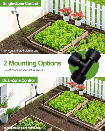 240FT Drip Irrigation System Kit, Quick-Connect Garden Watering System