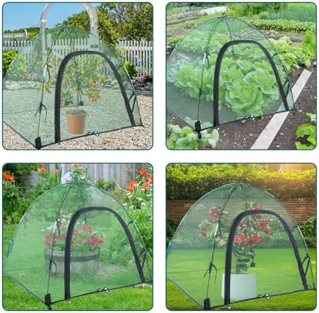 2pack Pest Guard Cover,22.8x22.8x22.8 Inches Garden Mesh Plant Cover Insect Bird Barrier Netting Mesh Outdoor Mesh Plant Enclosure Plant Tent Cover Pest Protection Guard for Fruit Vegetables