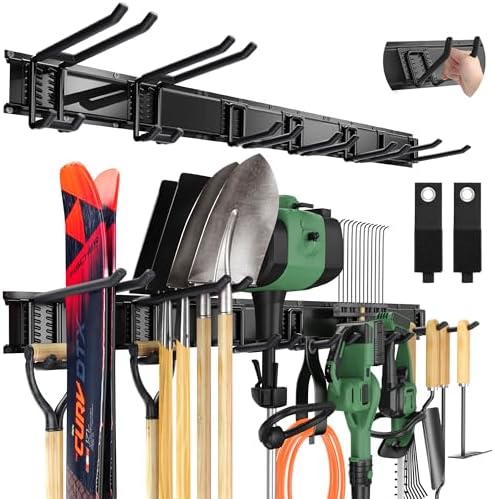 LBT 49.5"Garage Tool Organizer Wall Mount 500lbs Garden Tool Organizer