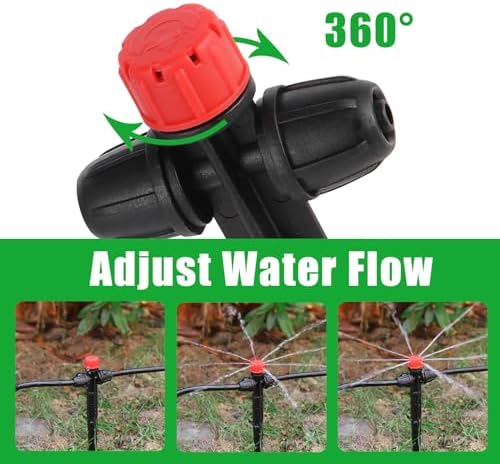 25 Pcs Drip Irrigation Fan Emitter for 1/4" Irrigation Tubing
