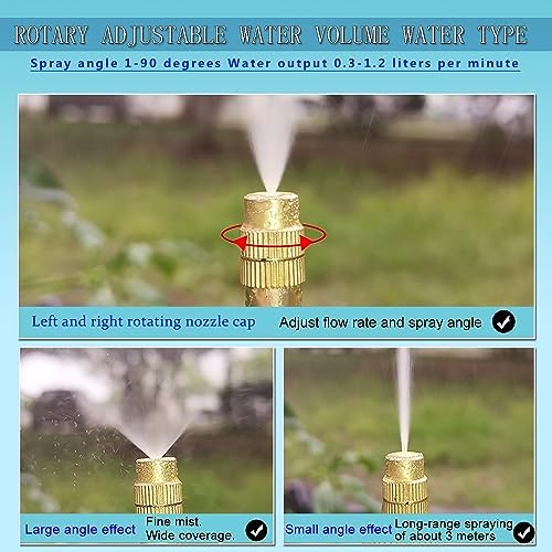49.21FT 360° Adjustable Drip Irrigation System for Garden