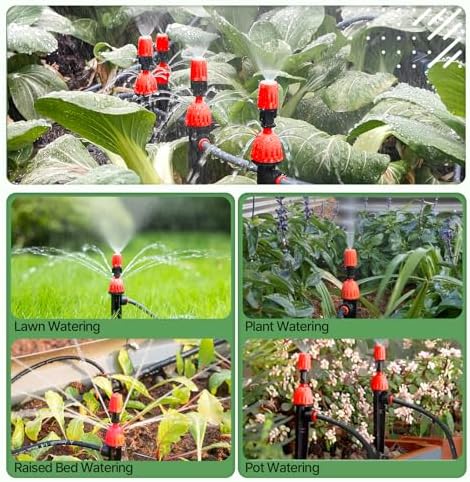 Anleolife 82.4FT Automatic Drip Irrigation System Kit with Water Timer