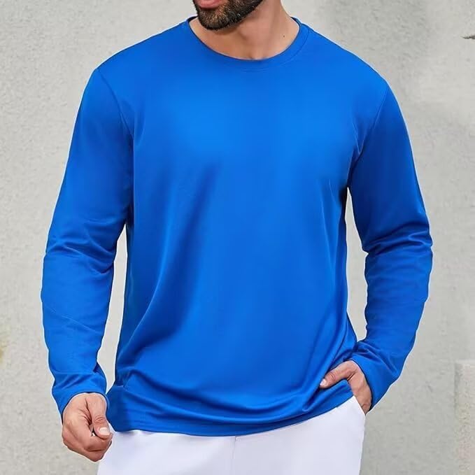 LeeHanTon Men's Sun Shirts Sun Protection Hoodie Shirt UPF 50+ Long Sleeve Work Athletic Shirt with Hooded for Fishing Hiking