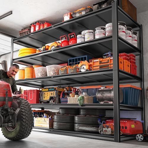 REIBII 78" H Garage Shelving,Heavy Duty Storage Shelves for Basement