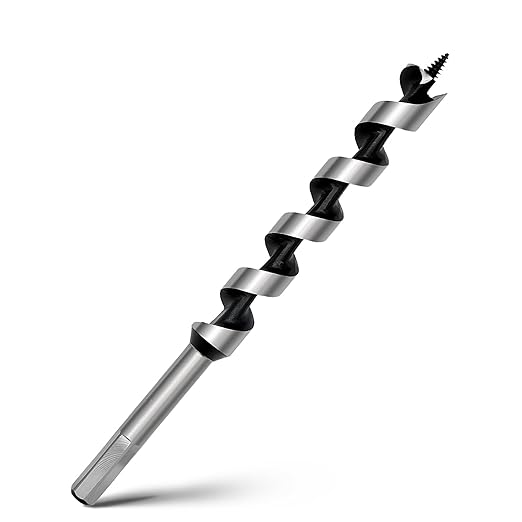 25/32 x 9 inch Auger Drill Bit for Wood,Hex Shank Ship Auger Bit for Soft Wood, Hard Wood, Plastic, Composite Materials and DIY Projects