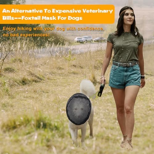 Foxtail Mask for Dogs(XL), Field Net Guard Dog Foxtail Protection Hood for Dogs Prevent Foxtails Thorns Rocks Insects, Dog Face Guard for Hiking,Outdoor Adventures