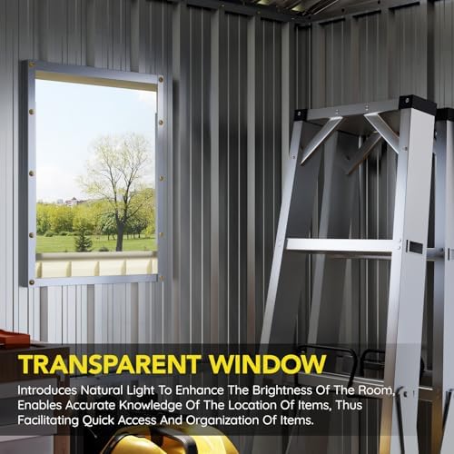 Breezz Outdoor Steel Storage Shed, 10 x 8 ft Nightblue