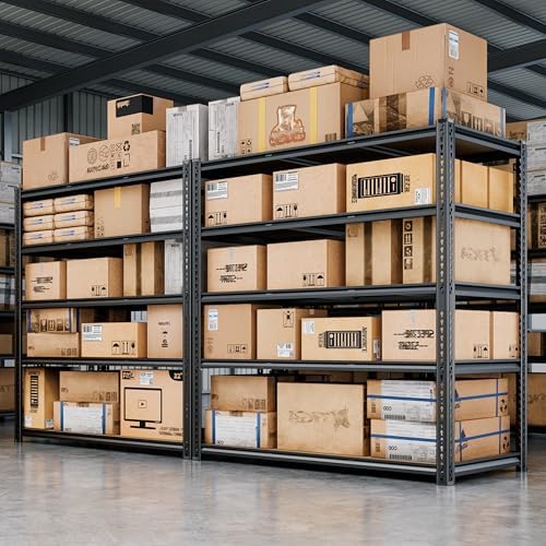 48"W Garage Shelving Heavy Duty ,5 Tier Metal Shelving Unit ,3050LBS, 2PCS
