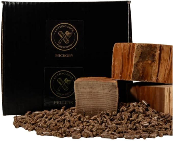 Cutting Edge Firewood Hickory BBQ Wood Pellets – 100% Natural Hardwood Grilling Pellets for Smokers, Pellet Grills, and Outdoor Cooking – Bold Classic Hickory Flavor 15 lb Bag