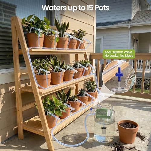 Auto Drip Irrigation Kits Battery Powered for 15 Potted Plants