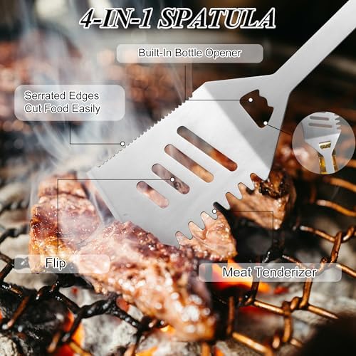 Griddle Accessories Kit - Heavy Duty Grill Tools Set, Grilling Accessories