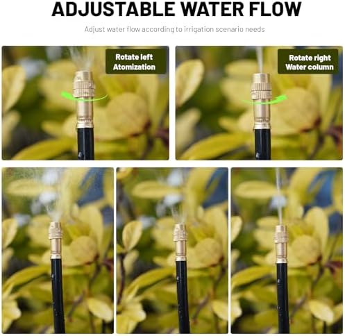 Thiswing 360° Adjustable Drip Irrigation System with 5 Nozzles