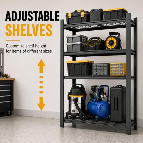 SAWJEC Garage Shelving Unit, 72" Heavy Duty Metal Shelves, 2000 lb