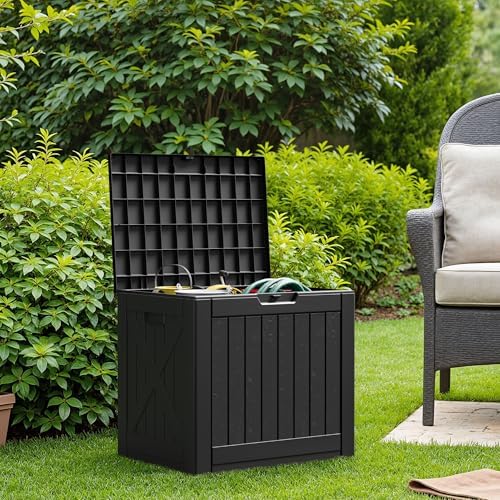 Flamaker Resin Deck Box 40 Gallon Waterproof Outdoor Storage Box
