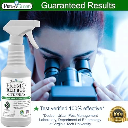 Premo Guard Bed Bug & Mite Killer Spray – University Tested 100% Kill Rate