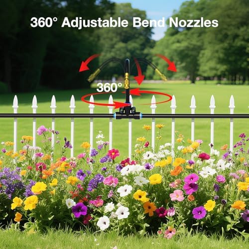 MIXC 360° Drip Irrigation Misting Copper Nozzles for 1/4" Irrigation Tubing