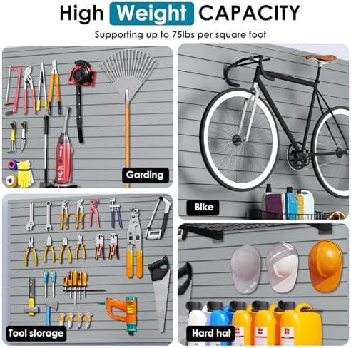 Brakki Slat Wall Paneling 4x4 Ft, Slatwall Garage Organizer Storage System