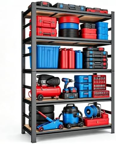 PRESTELION Garage Shelving 3000 LBS Adjustable Wood Storage Shelves