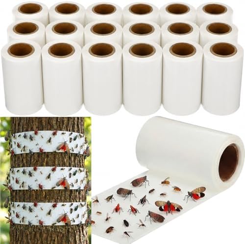 18 Rolls Spotted Lantern Fly Tree Trap, 30 ft Each, Outdoor Ant Trees Wrap