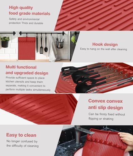 Silicone Grill Mat for Blackstone Griddle Accessories, 8-Slot Tool Mat